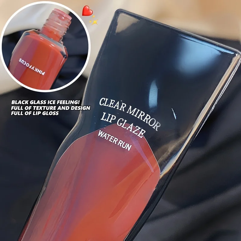 Brilho labial espelhado – à prova d'água e à prova de manchas, esmalte gelatinoso brilhante, brilho labial não pegajoso de longa duração com acabamento orvalhado