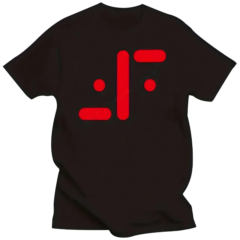Men'S T-Shirt Round Neck T-Shirt Black Minimalist Geometric Symbol Design T-Shirt Contrast Eye-Catching Individual Style