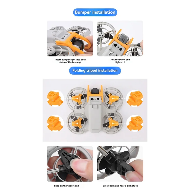 DIGIT-For DJI Neo Bumper Guard Gimbal Camera Protector Foldable Landing Gear Flight Tail Propeller Guard For DJI Neo Parts