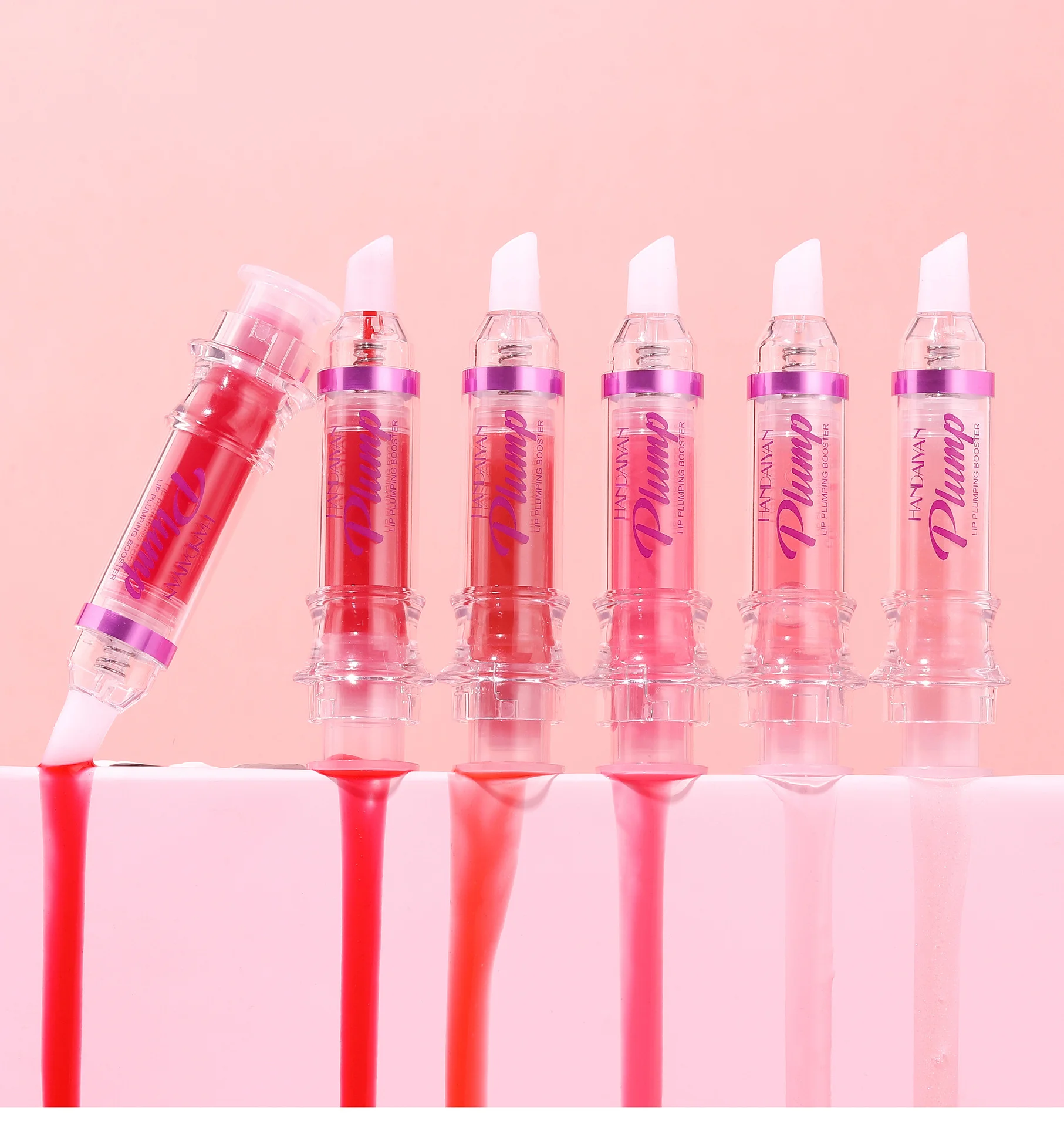 Lip Shine ลิปกลอสให้ความชุ่มชื้น 6 ชิ้นสําหรับหนึ่งชุด