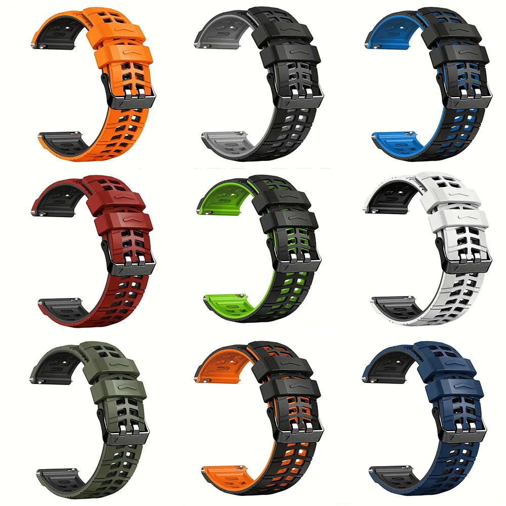 Zeblaze Stratos 2 /GTS 3/Ares 3 Pro/Beyond 3 Pro/Vibe 7 Pro/Btalk 3 Pro 시계 밴드 손목 밴드 액세서리 용 22mm 실리콘 스트랩