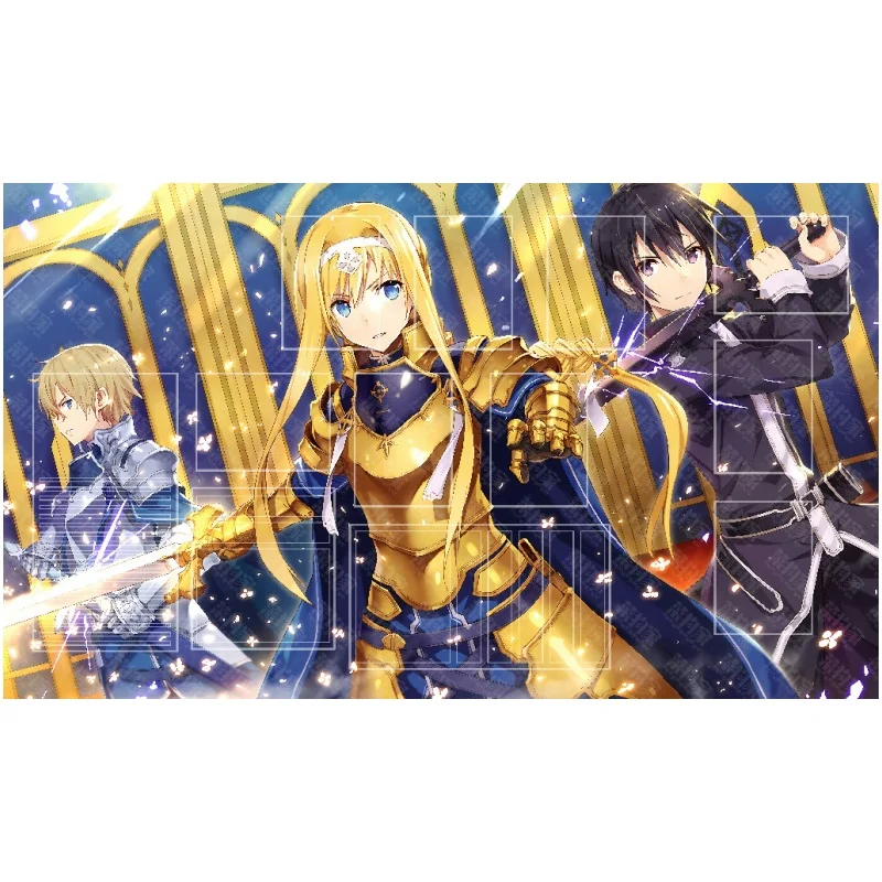 แผ่นรองเล่นเกม WS Sword Art Online ขนาด 600x350 มม. ลายคิริยะ คาซึโตะ สำหรับเล่นคนเดียว อนิเมะการ์ตูน ยูกิ อาสึนะ แผ่นยางรองเล่นเกม ของเล่น