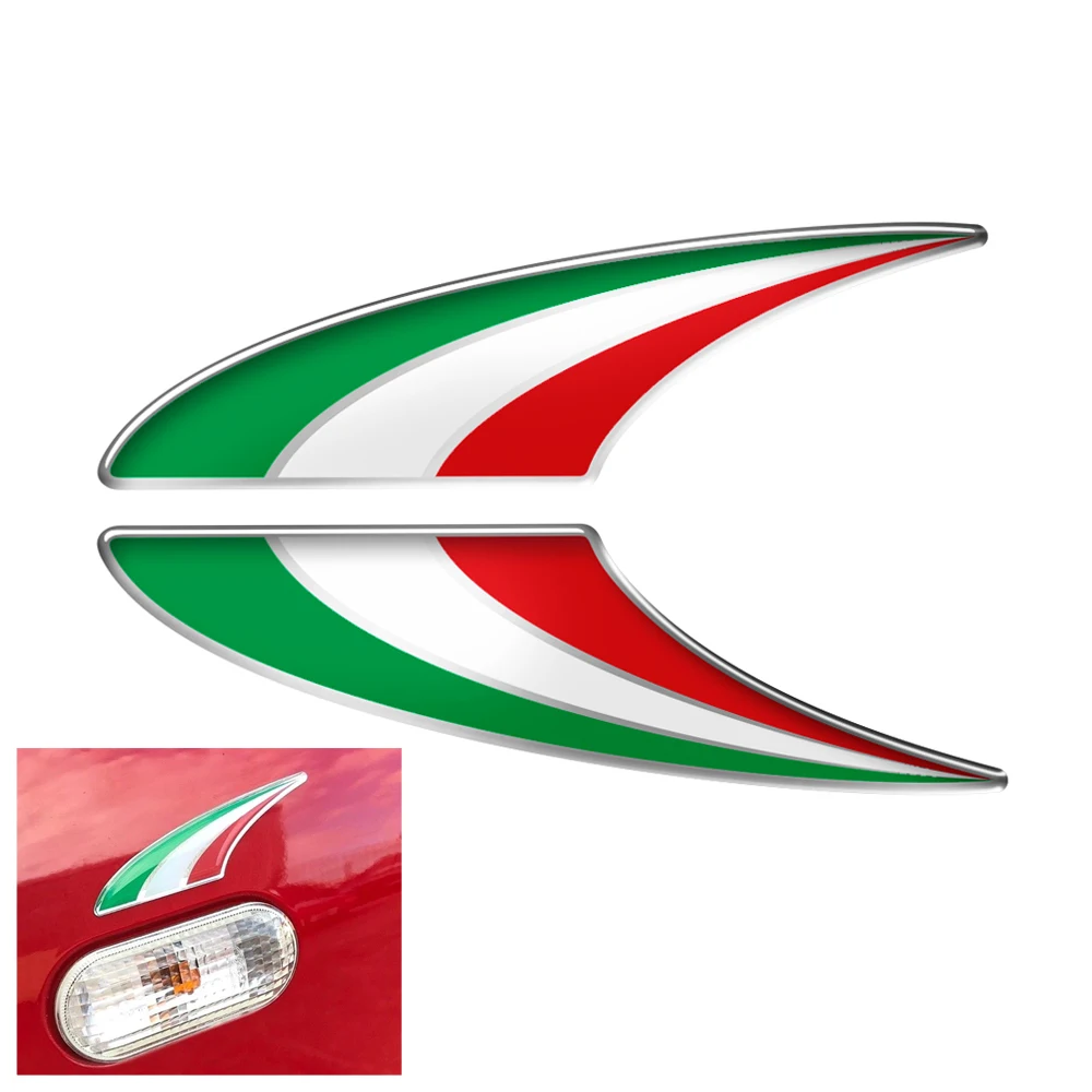 Calcomanías para coche Vespa GTS GTV Ducati Aprilia, pegatinas 3D, Bandera de Italia, calcomanía de Italia