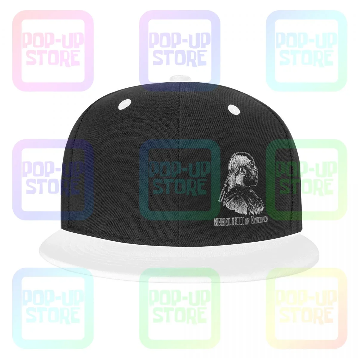 

Menelik Of Ethiopia Reggae Rastafari Rasta Africa Bob Marley Snapback Cap Colorful Baseball Caps Top Funny