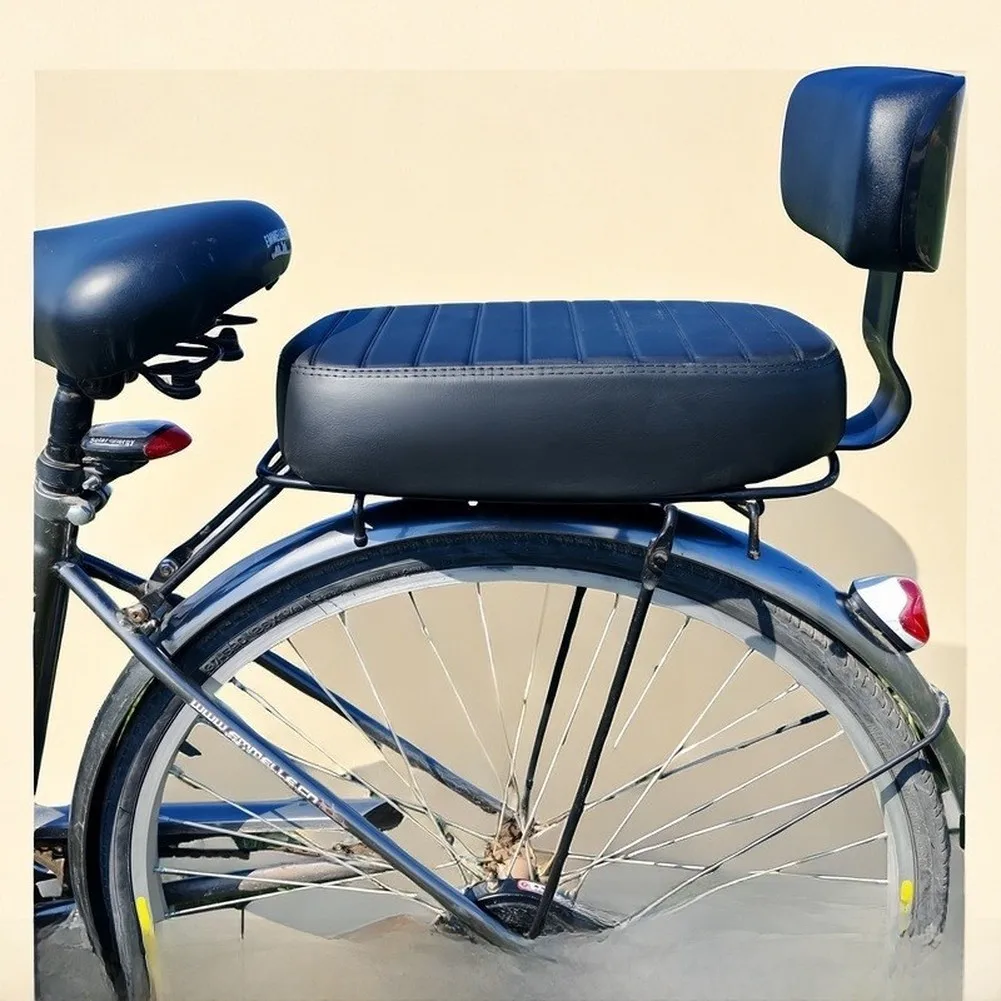 Fahrrad-Rücksitzkissen mit Rückenlehne, verdickter 7,5-mm-Schaumstoff, Beifahrersattel für Mountainbikes, schwarzer 6061-Legierungsrahmen, 35x17 cm – Detail 10