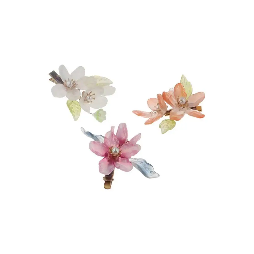 

Hairpins Pearl Girls Barrettes Hair Ornaments Chinese Hanfu Hairpins Women Duckbill Clips Korean Barrettes Flower Hair Clips