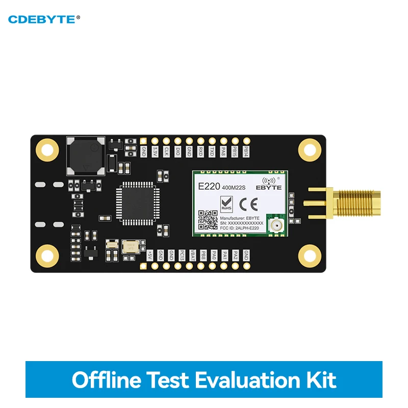 

LoRa Offline Test Evaluation Kit OLED Screen RF Transceiver CDEBYTE E220-400MBL-SC Soldered with Module E220-400M22S Test Board