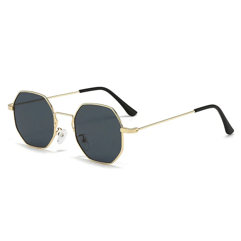 Octagonal Metal Frame Sunglasses for Men Women UV400Protection Polygonal Lightweight for Driving Beach Travel Daily Outdoor 2026