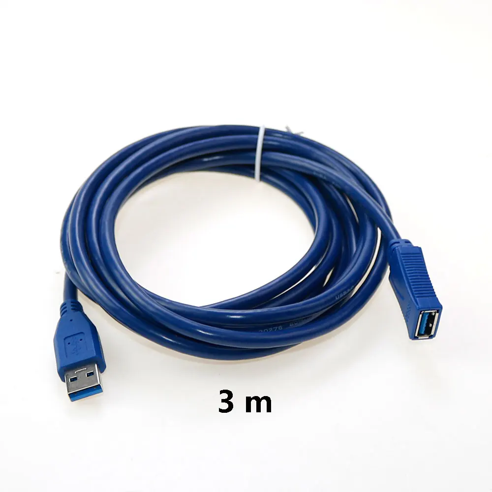 1 strip USB 3.0 Cables Male to Female 1.5m 3m 5m Data Sync USB 3.0 High Speed Extender Cord USB Extension Cable Blue