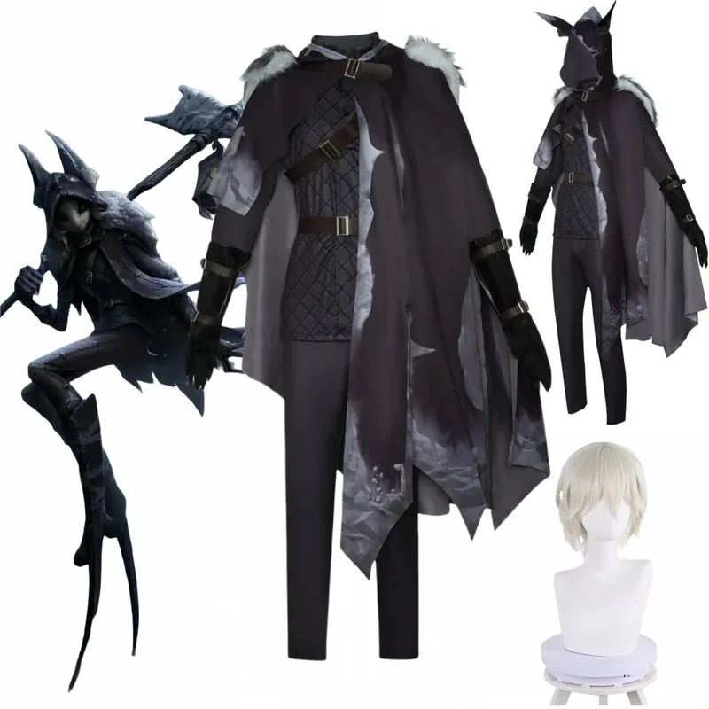 

Game Night Watch Cosplay Anime Ithaqua Costume Wig Hooded Cloak Cape Uniform Man Halloween Carnival Suit