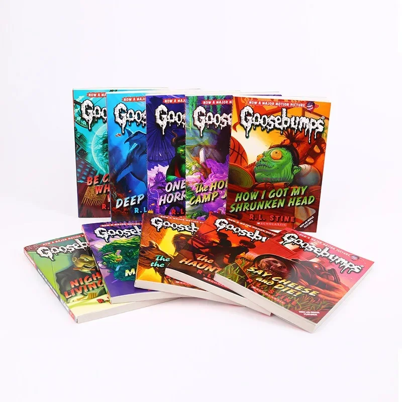 10 Books/Set Classic Goosebumps Children Kids English Storybook Reading Horror Novel Worldwide Best-selling