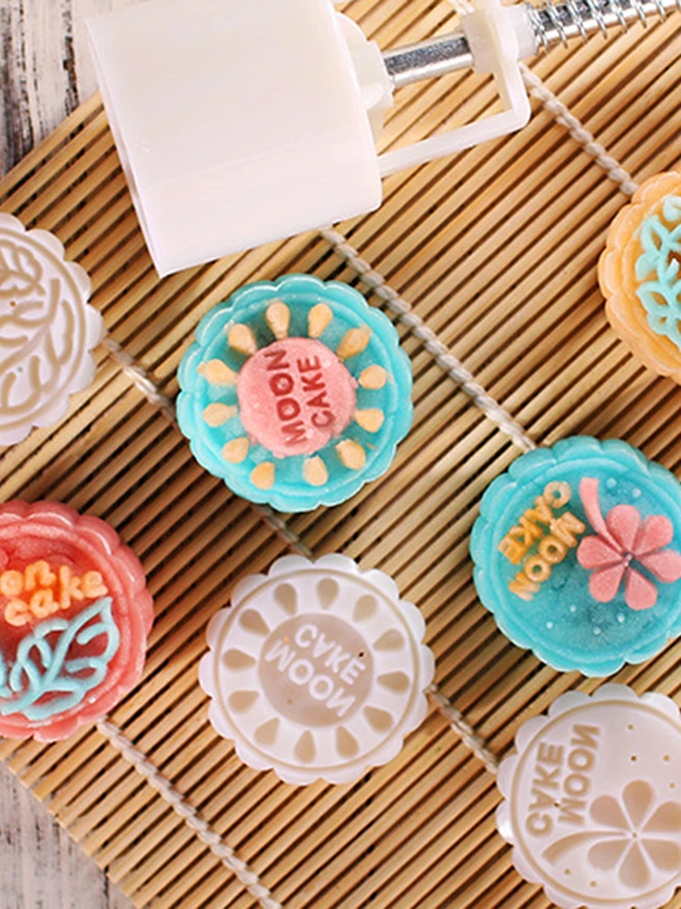 Moule à Gâteau De Lune Ensemble 6 Pièces Fleur 50g - Accessoires Cuisson Biscuits Et Desserts