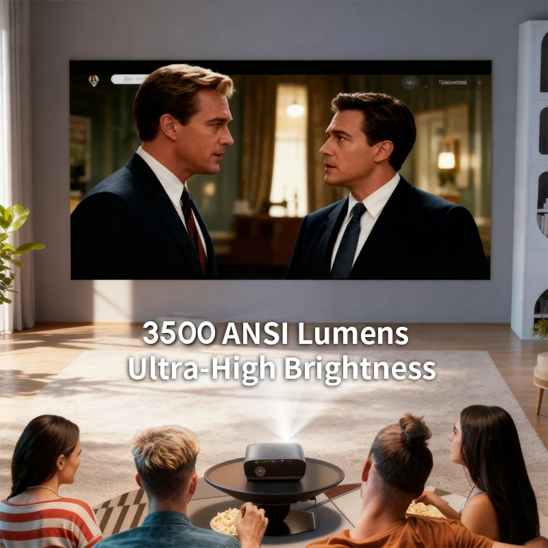 جهاز عرض CAIWEI S7+ Android 14 للأفلام بدقة 4K Full HD 1080P 2000 ANSI معتمد من Google لأجهزة عرض الفيديو المنزلية مع Dolby