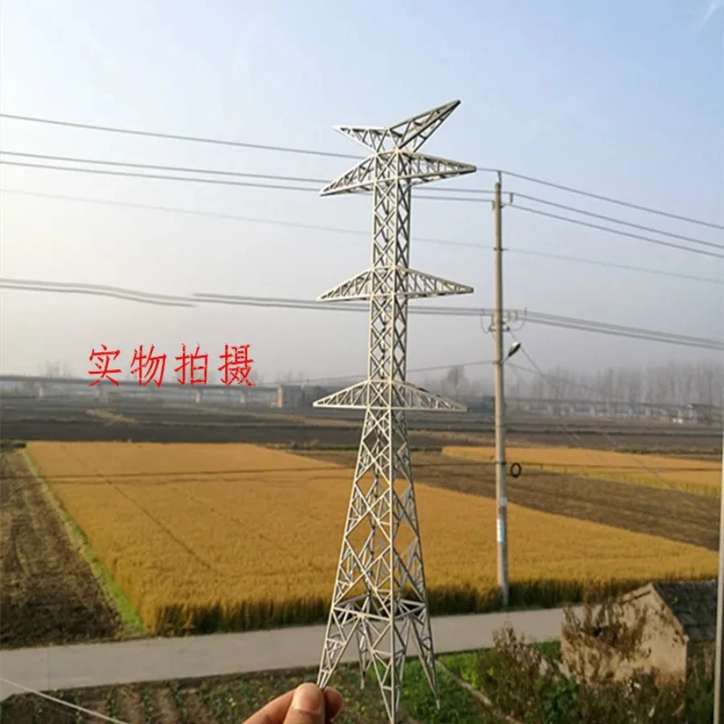 Sand Table Model High Voltage Tower Transmission Cable Plastic Barrel For Diorama Building