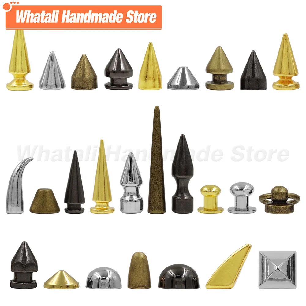 Bullet Spikes Rivets For Leather Punk Studs and Punk Cool Spikes For Clothes Thorns Patch DIY Crafts Leather 5pcs-50pcs/Sets