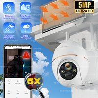 5MP Solar WIFI Camera PTZ Surveillance 8000mAh Battery IP Cameras Wireless PIR Human Tracking CCTV HD Outdoor Waterproof 5X Zoom