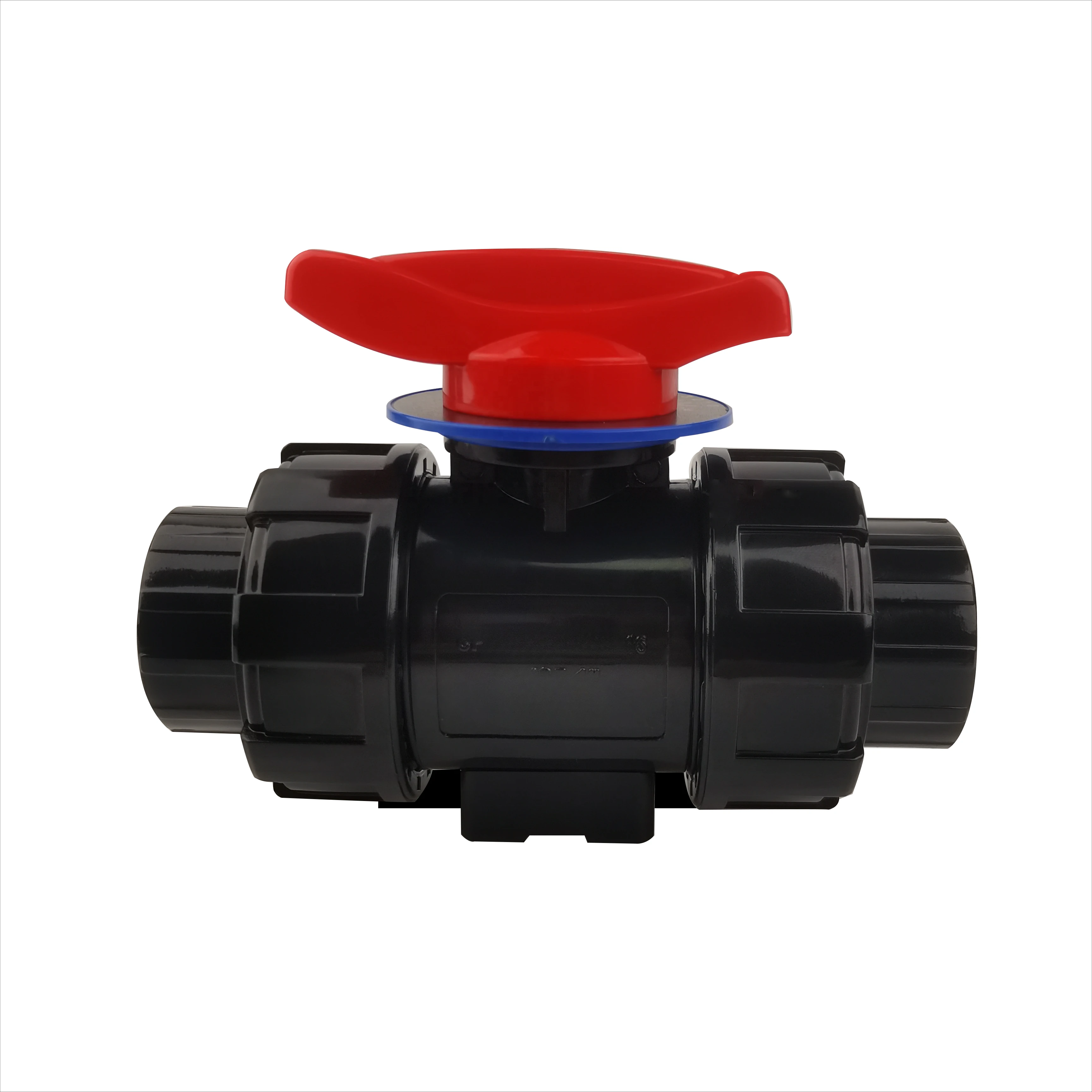 미터링 V 모양 볼 밸브 빨간색 핸들 밝은 회색 밸브 또는 압력 세척 시스템용 검정색 밸브