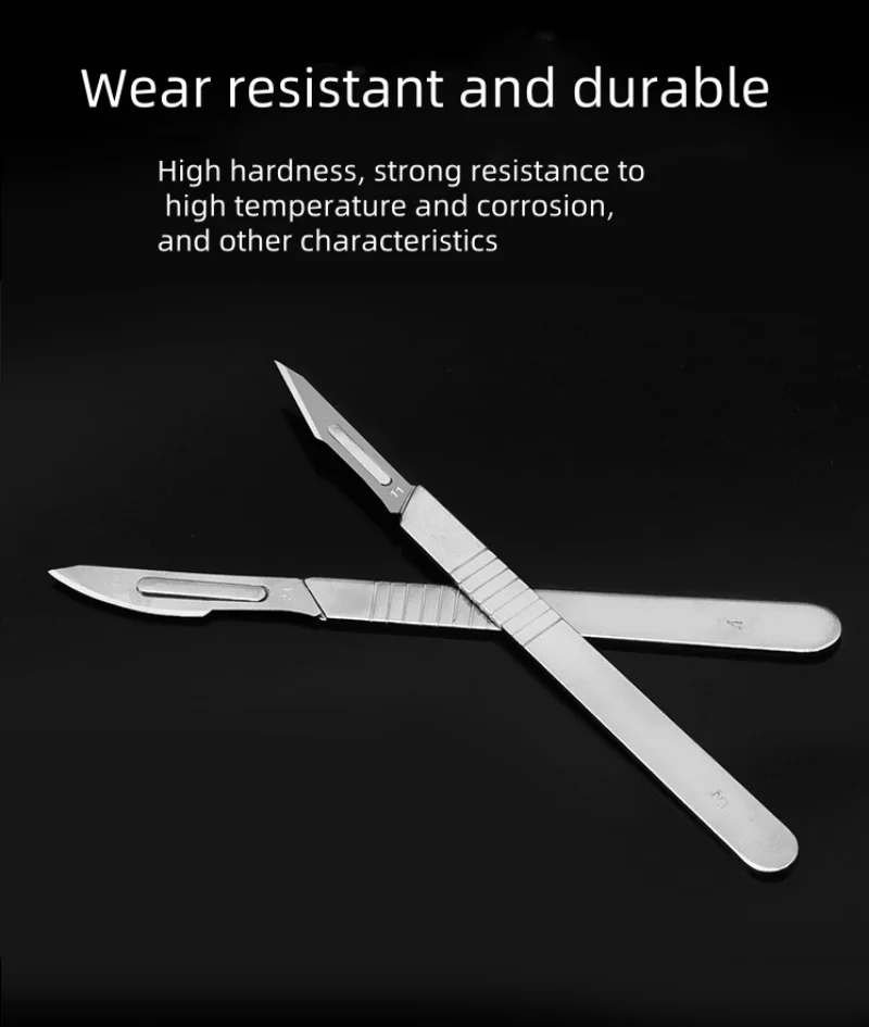 11 #   23 #   الكربون الصلب الجراحية مشرط شفرات مع مقبض النقش الحرفية السكاكين القاطع غرافر شاشة فيلم DIY أداة القطع