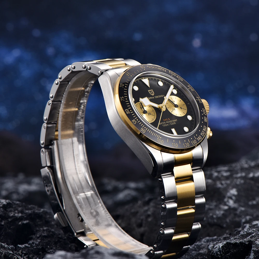 PAGANI DESIGN Relógio de quartzo analógico masculino, cronógrafo BB, design vintage Panda, data automática, relógio esportivo safira, novo, 2023