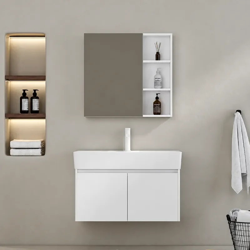 Honeycomb Aluminum Countertop Basin Bathroom Sink Cabinet Combo Deep Washbasin for Small Apartment Toilet Modern Guest Hand