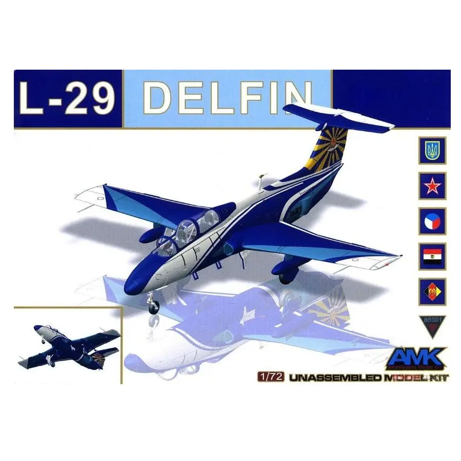 L-29 Delfin Fighter Plastic Model Assembly Kit AMK 86001 1/72 Scale