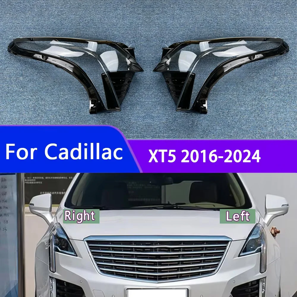 

For Cadillac XT5 2016-2024 Headlight Housing Shell Lamp Shade Lens Transparent Headlamp Cover Plexiglass Auto Replacement Parts