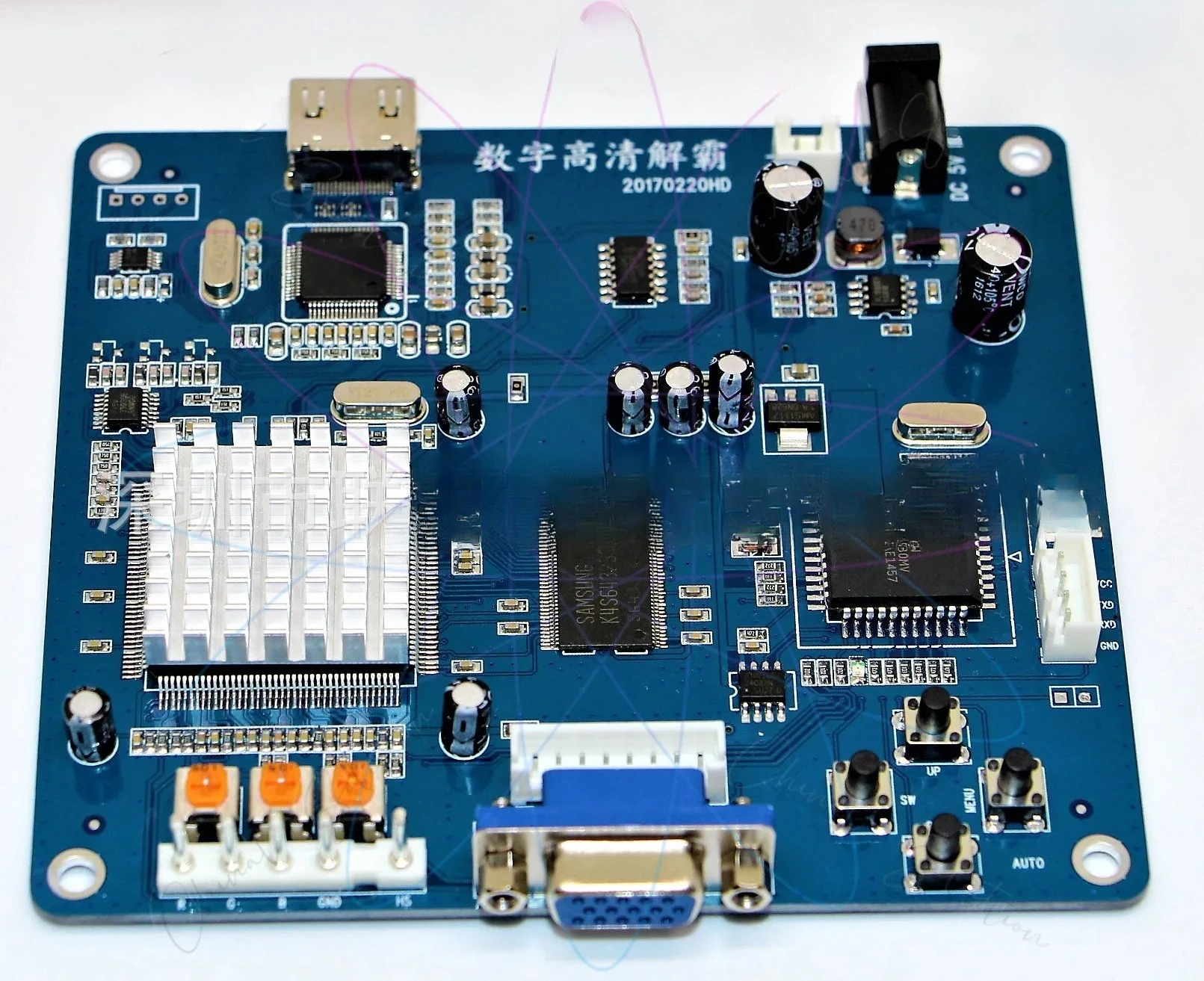 Adapted for Digital High Definition Conversion VGA/RBGS/RGBSHV To HDMI Video, Low Conversion High Conversion Converter