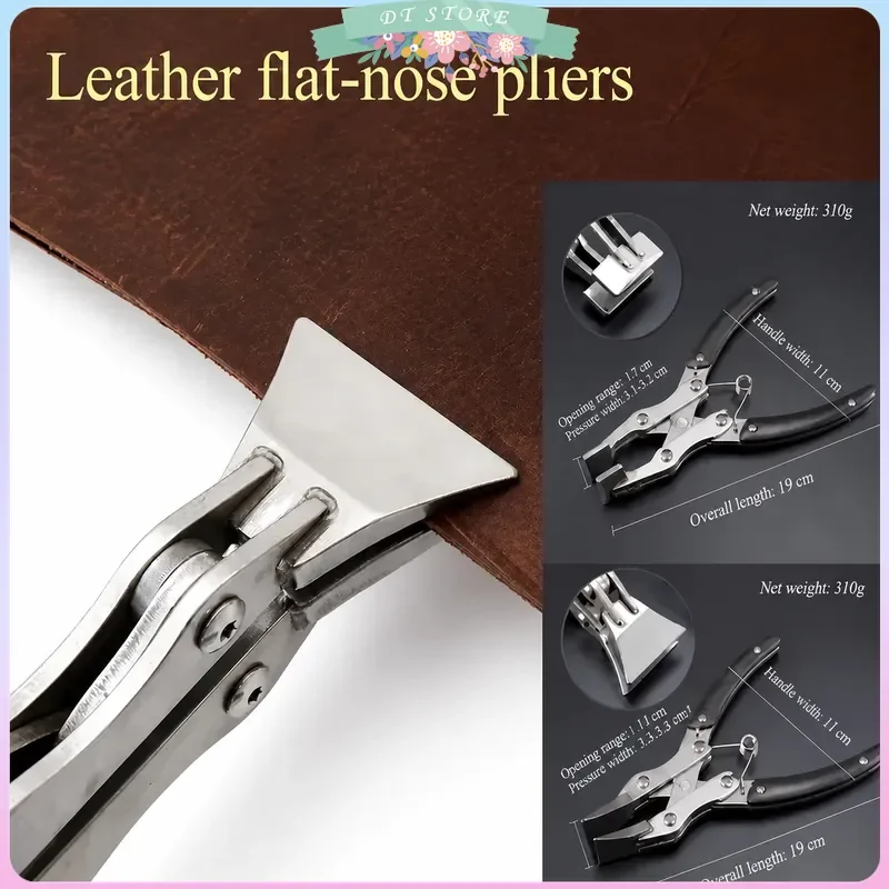 Leather Flat Jaw Pliers Handmade DIY Craft Tool Wallet Shoe Sole Edge Compaction Auxiliary Pliers Handicrafts Making