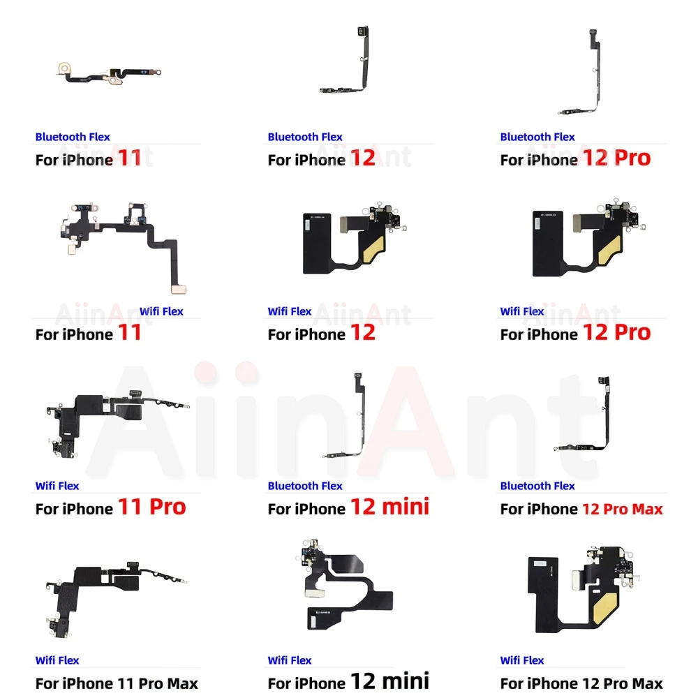 Aiinant Bluetooth GPS antena komórkowa NFC Wifi Flex dla iPhone 11 12 Pro Max mini sygnał wi-fi Flex Cable części do telefonu