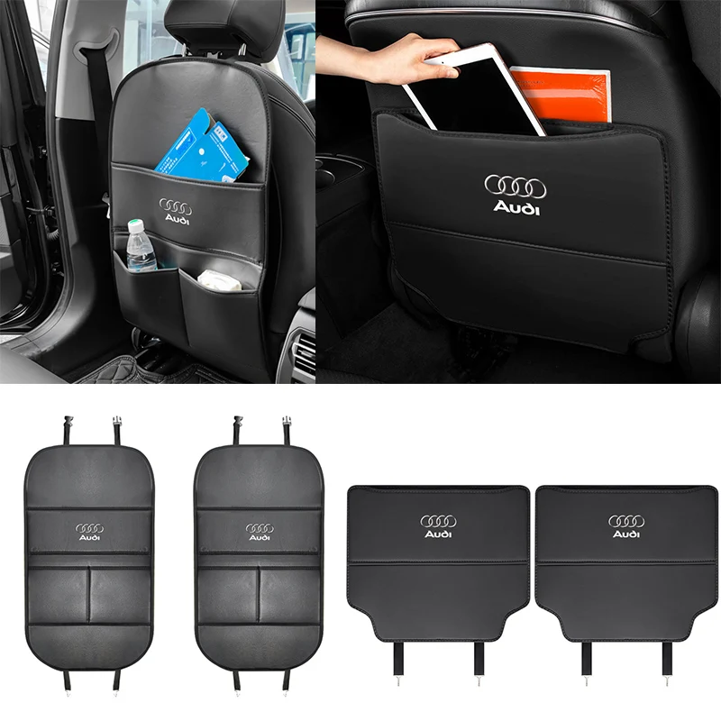 Coprisedile auto in pelle PU copertura protettiva posteriore Anti Kick Pad per Audi A1 A3 8L 8P 8V