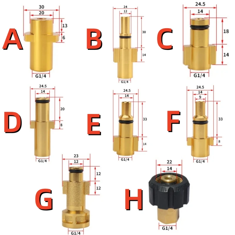 Sewer Drainage Cleaning Hose, Sewer Drainage Spray Kit, 1/4 NPT Button Nose Rotating Sewer Nozzle, For Karcher/Parkside/Nilfisk