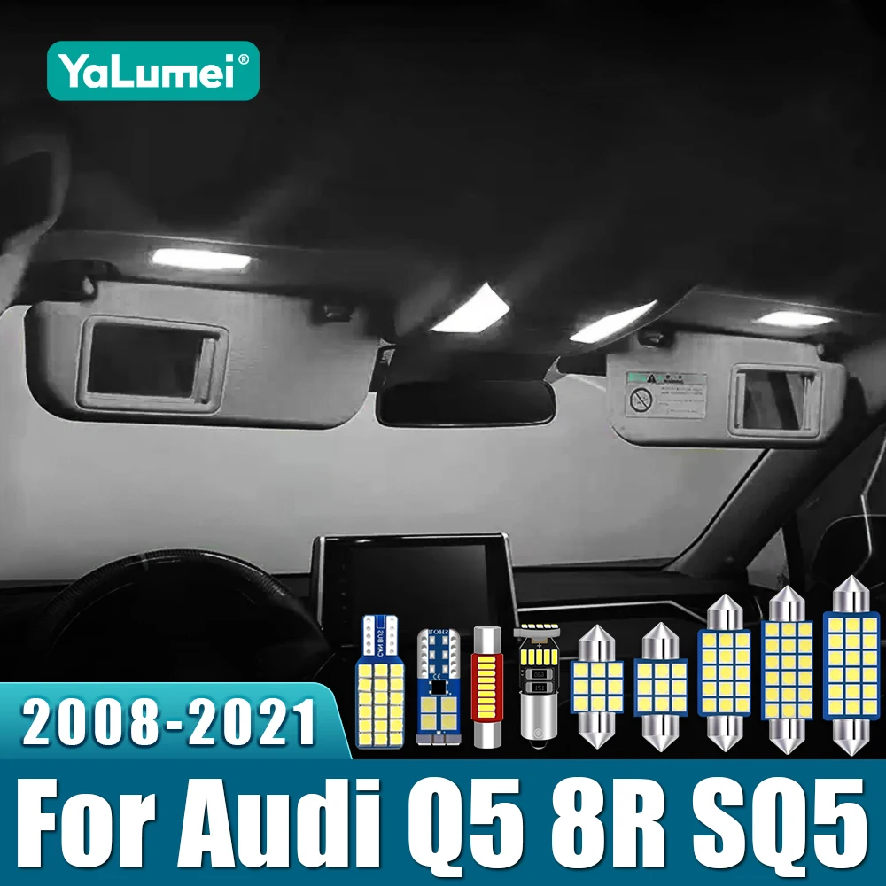 

For Audi Q5 8R SQ5 2008~2012 2013 2014 2015 2016 2017 2018 2019 2020 2021 14PCS Car LED Bulbs Interior Reading Light Accessories