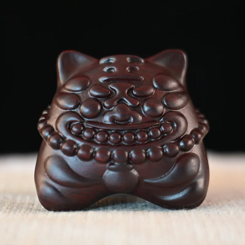 Factory Wholesale African Blackwood Wooden Pearl Tiger Wood Carving Crafts Ornaments Chinese Household Gift Giving Presents