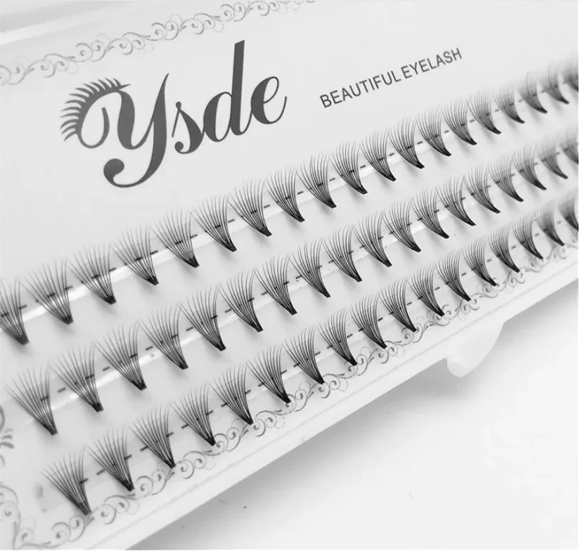 60 bundles/Set Natural 6D Black 0.07mm fiber Lashes False Eyelashes Extension Beauty Tips Big eye tools