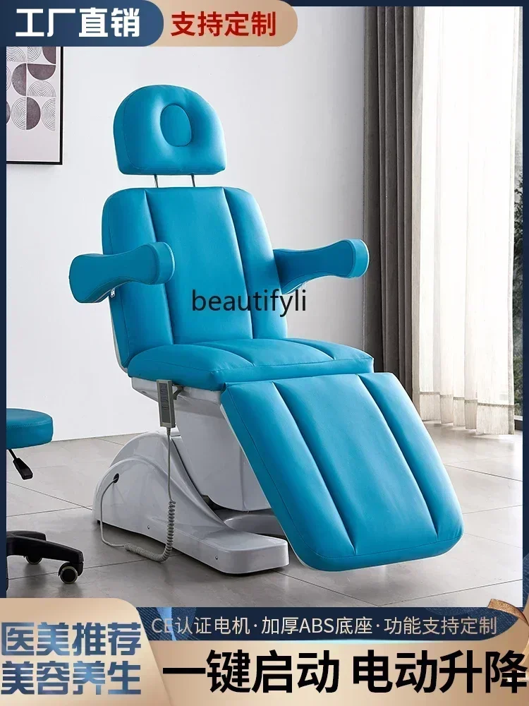 Electric Beauty Bed Body Shaping Tattoo Couch Micro Plastic Lifting and Foldable Tattoo Chair Dental Bed