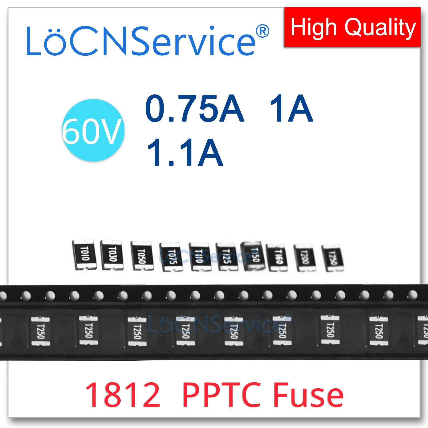 1000PCS 1812 SMD Fuse 60V 0.75A 1A 1.1A 750mA 1000mA 1100mA PPTC PolySwitch Self-Recovery Fuse Resettable Fuse