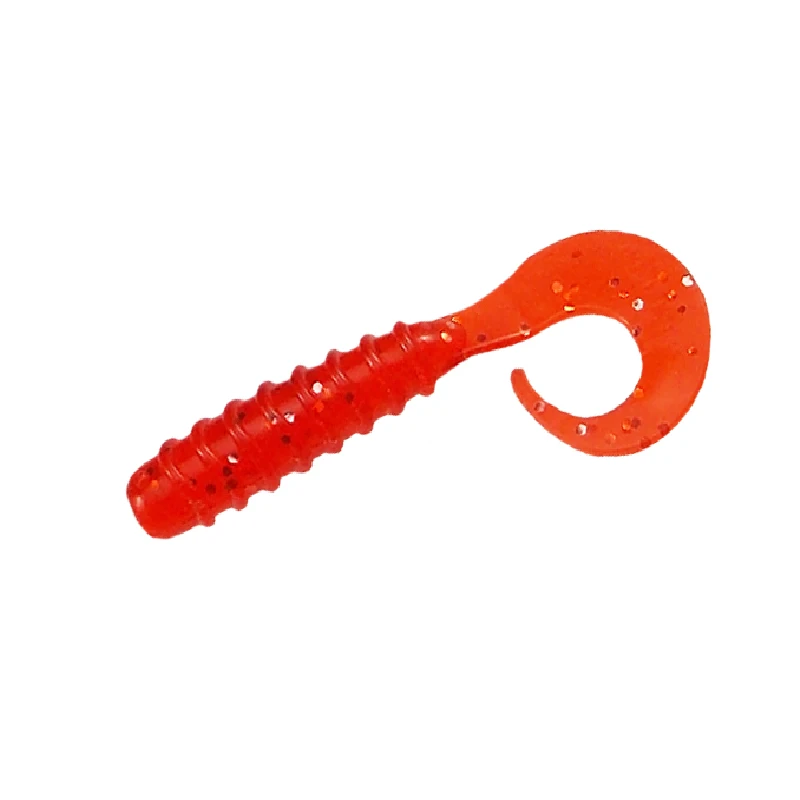 ESFISHING Soft Plastics bait Coil Sigle Tail Grub 55m 10pcs Artificial Silicone Bait Pesca Carp Fishing Lure Tackle