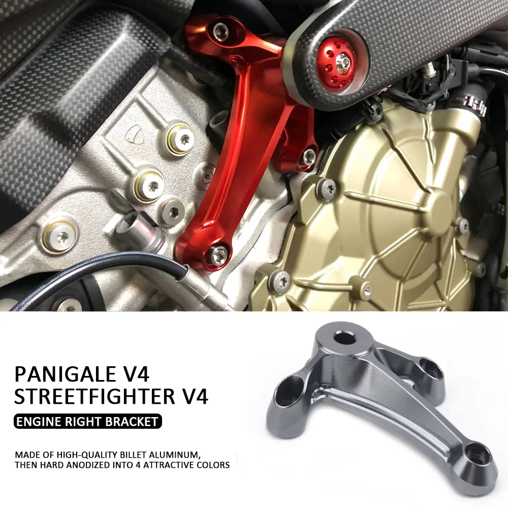

For DUCATI STREETFIGHTER Streetfighter V4 Motorcycle New Engine Right Upper Aluminum Bracket PANIGALE Panigale V4