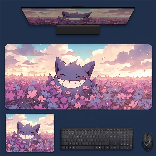 Imagen 2 del producto Alfombrilla de ratón de alta definición Pikachu, alfombrilla de teclado de ordenador Gengar de gran tamaño, alfombrilla de ratón de animación para niño, alfombrilla de mesa de juegos especial para deportes electrónicos