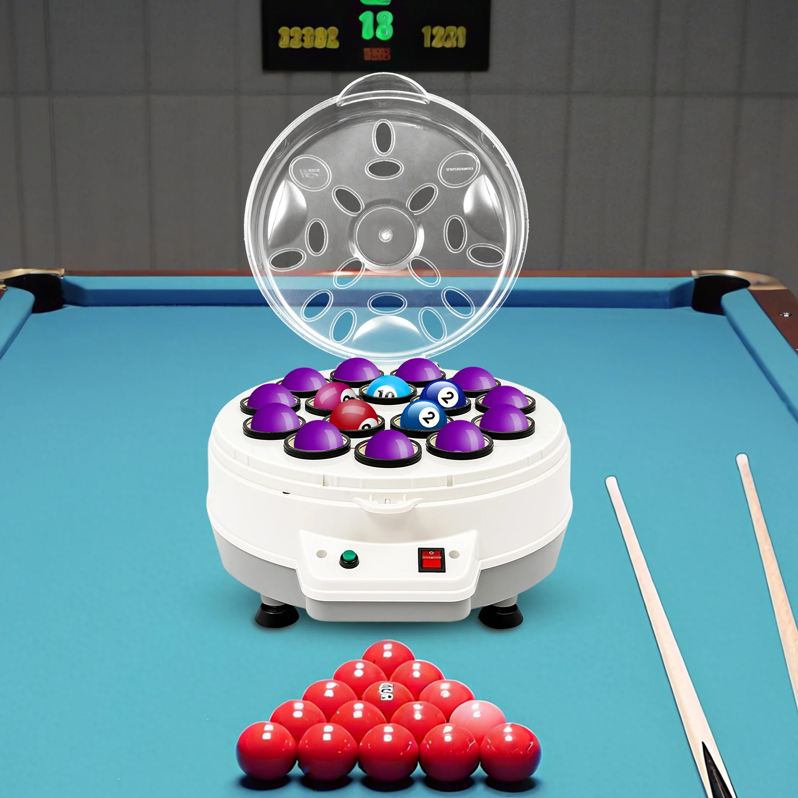 غسالة أوتوماتيكية لحمام البلياردو الأمريكي، منظف كرة البلياردو الكهربائي، كرات البلياردو، ملمع كرات البلياردو لكرات البلياردو