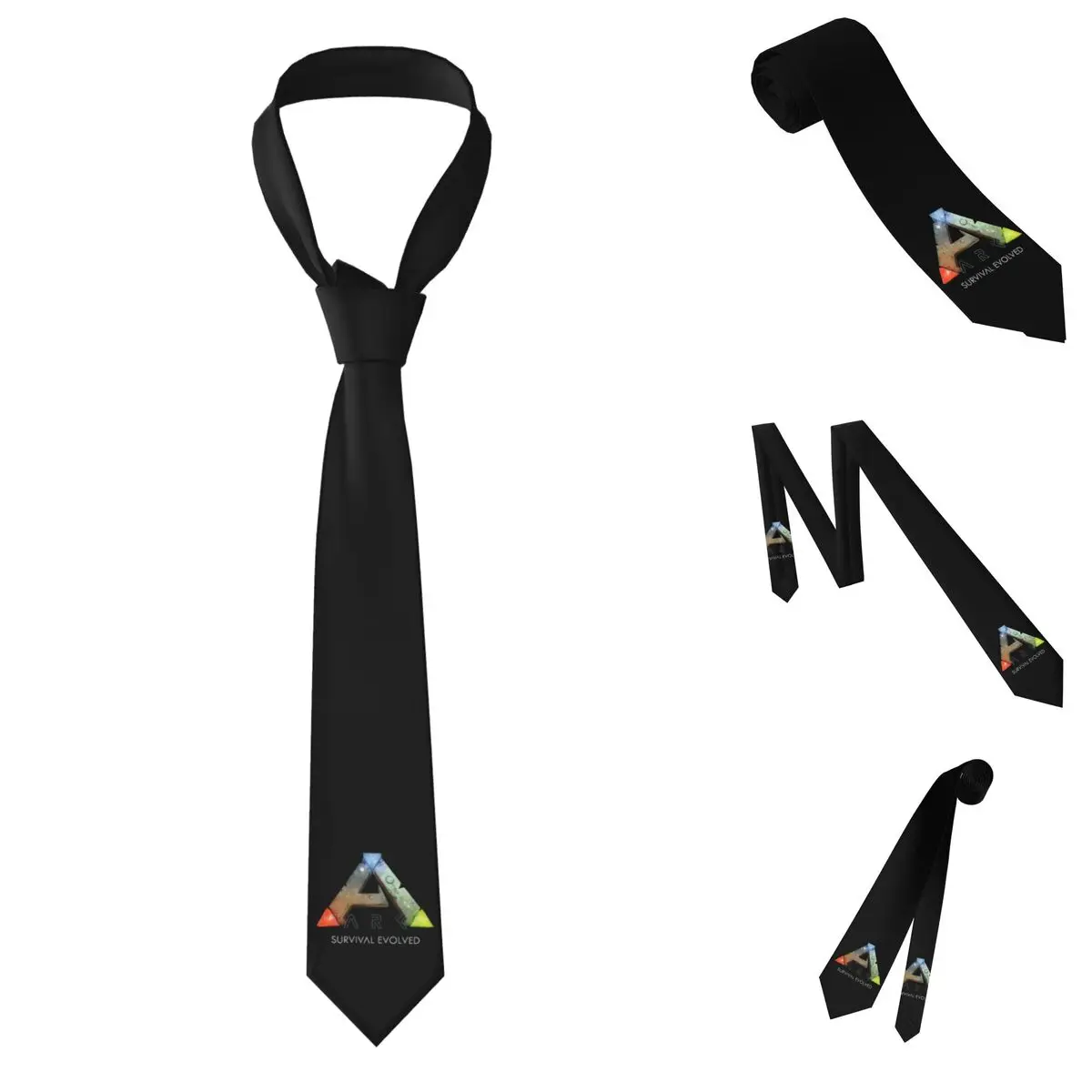 Ark Survival Evolved Necktie for Men Silk Polyester Slim Neck Ties Party Business Tie Classic Gravatas