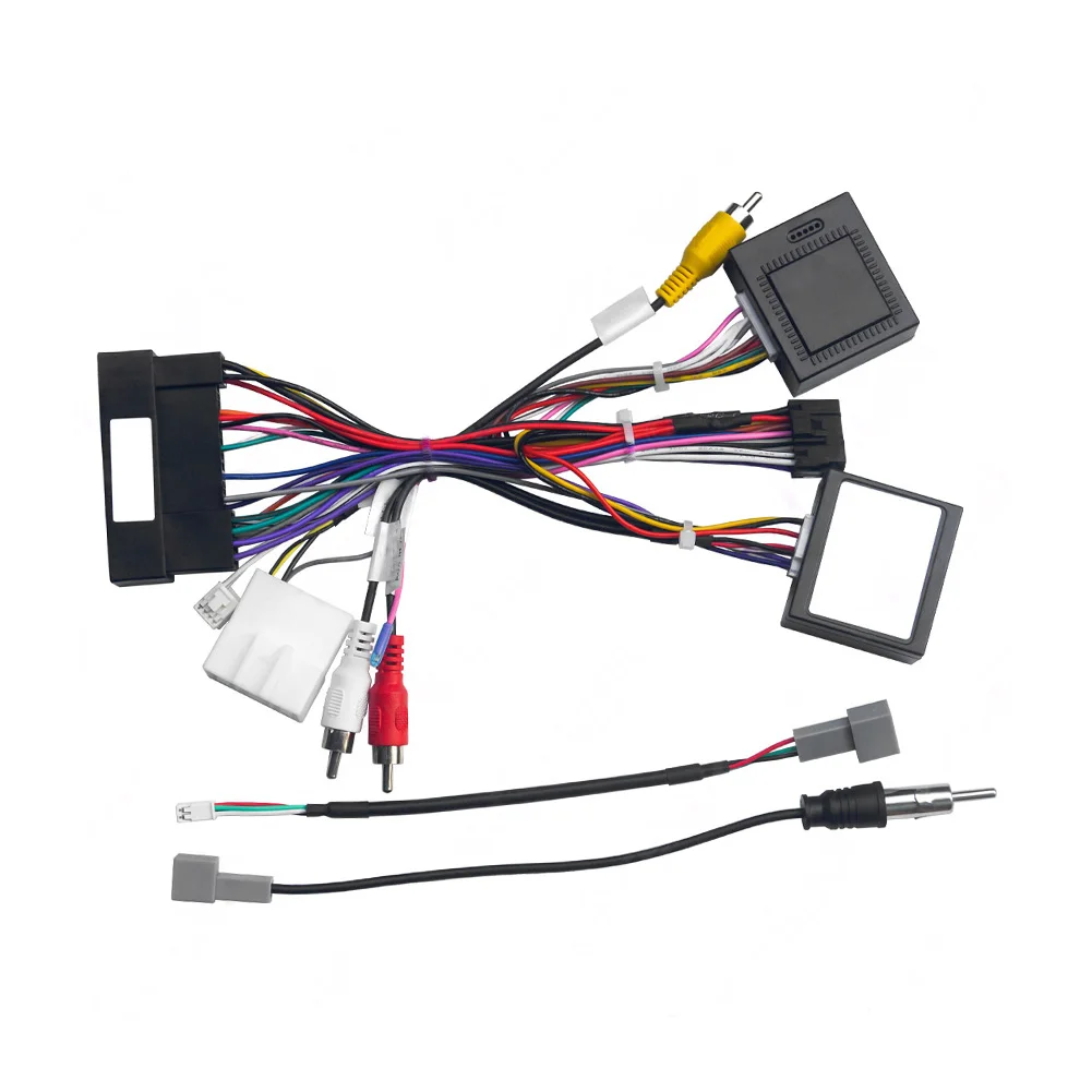 For Hyundai Veloster 2011 Navigation Cable Set Includes Power Cable and CANBUS Protocol Box for Seamless Head Unit Upgrade