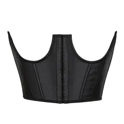 Sexy Corset Underbust Women Gothic Corset Top Curve Shaper Strap Punk Slimming Waist Belt Tied Waistband