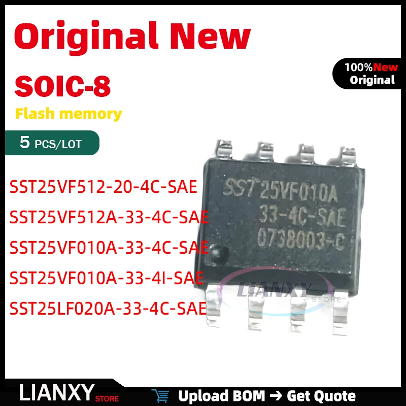 5Pcs Soic-8 Sst25Vf…