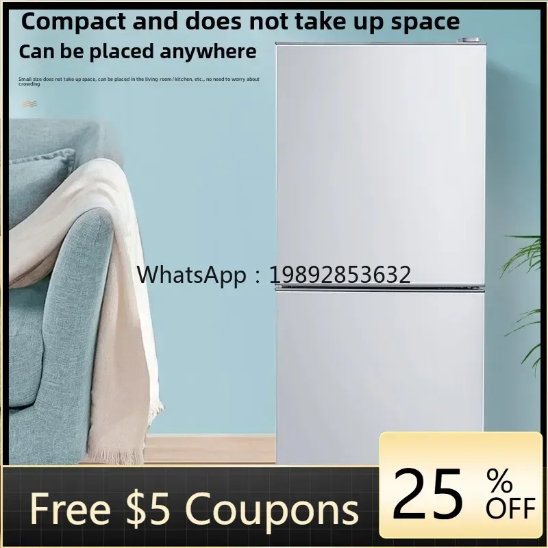 

ZS refrigerator household double door small rental dormitory energy-saving and power-saving mini refrigerator