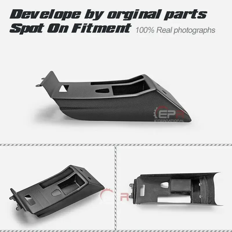 For BMW E46 M3 RHD CSL Type Matte Carbon Fiber Interior Center Console Inner Trim Cover Bodykits