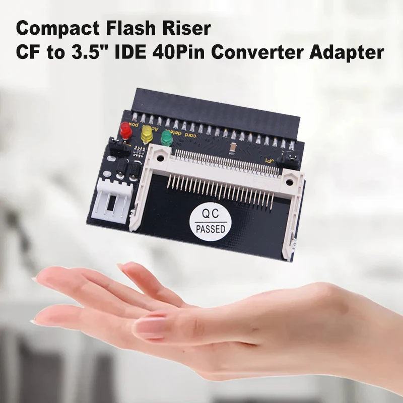CF Male to IDE Female Converter Connector CF to IDE 3.5inch 40Pin Riser Board Bootable Compact Flash Card Adapter for Desktop PC