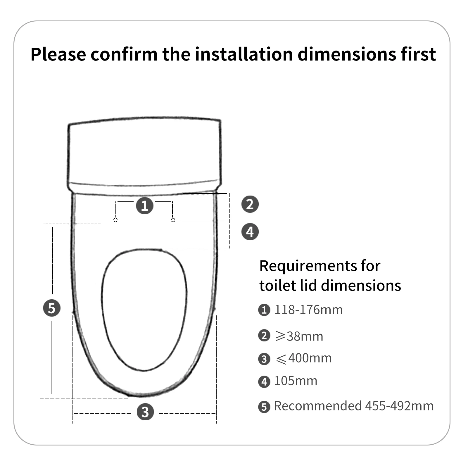 Smartmi Smart Heated Bidet Toilet Seat with Remote Warm Air Dryer Water Wind Temperature Adjustable Toilet Seat