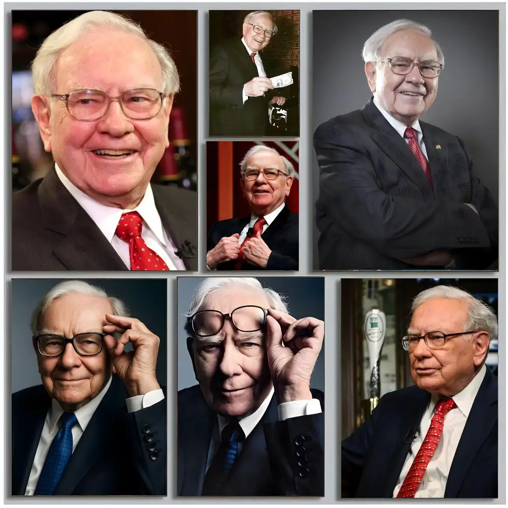 Business Investor W-Warren Buffett Poster Modern Wall Art Bedroom Living Room Print Unframed