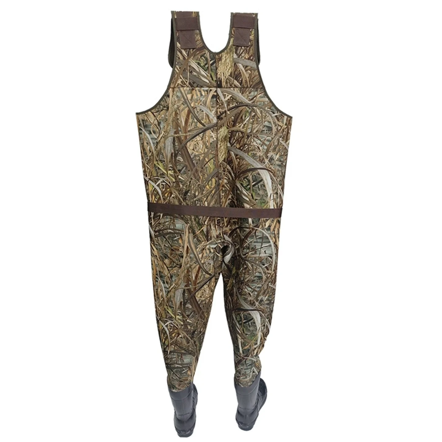 4.5mm Camouflage Neoprene Unisex Fishing Waders With Boots Waterproof Warm Multi-Pocket Chest Waders Overalls For Hunting